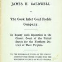 Report of James H. Caldwell, receiver of the Cook Inlet Coal Fields Co., appointed September 14, 1904
