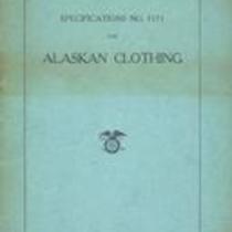 Specifications, no. 1171 for Alaska clothing