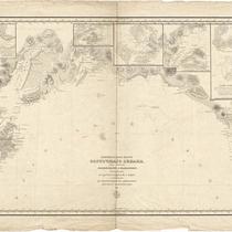 [No. 09] Merkatorskaia karta Vostochnago okeana, mezhdu ostrovami Baranovym i Kad'iakom