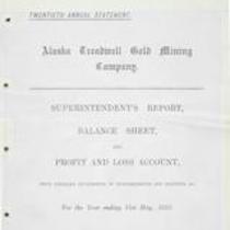 [20th] Annual statement, Alaska Treadwell Gold Mining Company