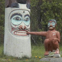 [Saxman totem poles and carvers]