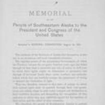 Memorial of the people of southeastern Alaska to the President and Congress of the United States