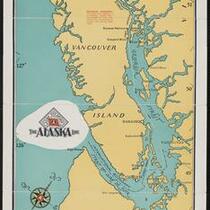 Route maps, southeastern-southwestern Alaska, featuring famed Inside Passage (verso)