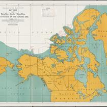 Key map of Canadian Arctic Expedition discoveries in the Arctic Sea, 1913-18
