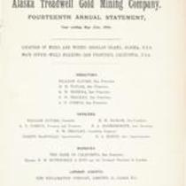 [14th] Annual statement, Alaska Treadwell Gold Mining Company