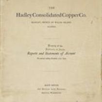 Hadley Consolidated Copper Co.--Reports and statements of account