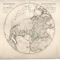 Hemisphere septentrional pour voir plus distinctement les terres Arctiques [1714]