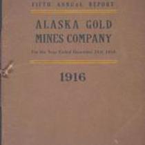 Annual report - Alaska Gold Mines Company [1916]